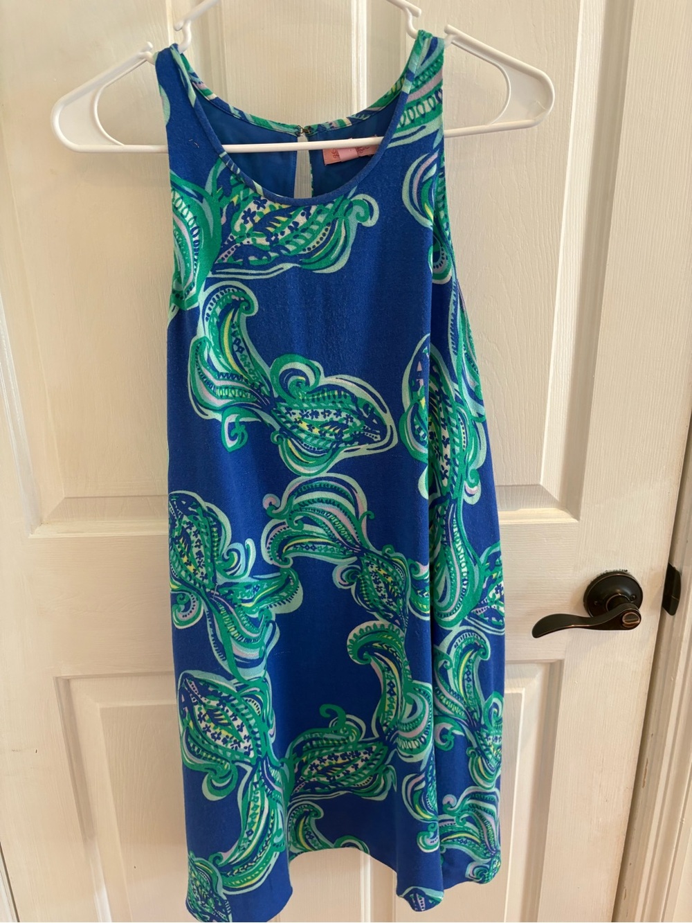 Lilly Pulitzer Blue and Green Paisley Mini Dress
